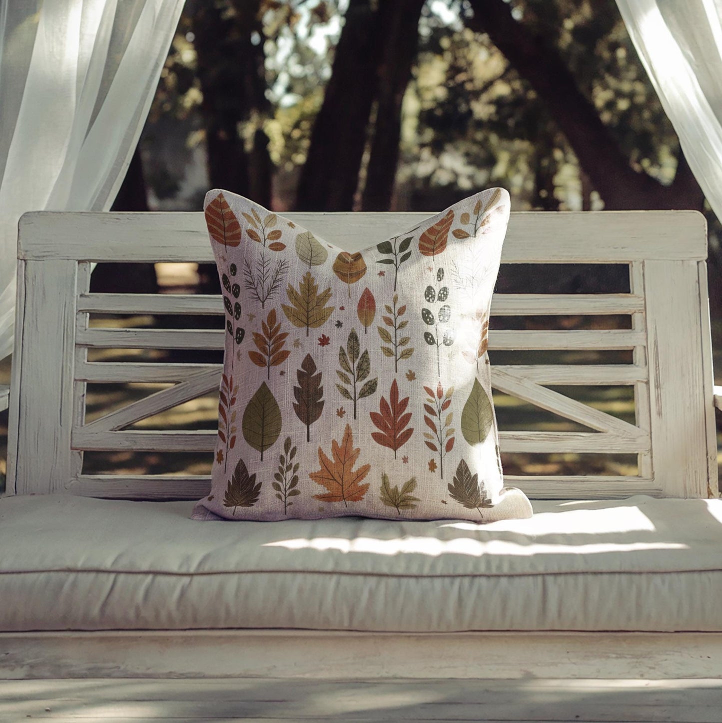 Autumn Leaves Pillow – Fall Decorative Cushion | Cozy Seasonal Throw Pillow