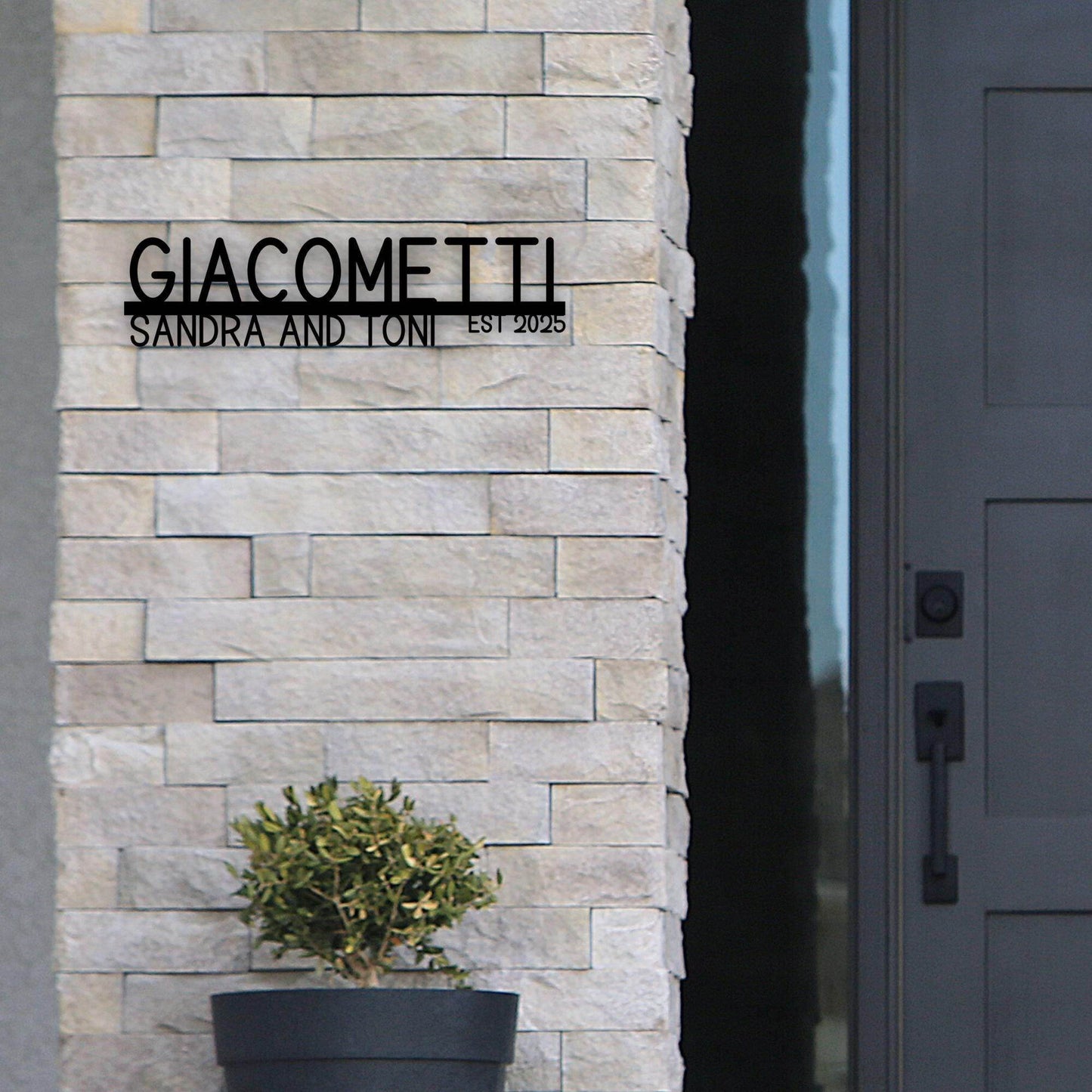 Custom Door Name Sign - Personalized Metal Family Plaque | Wedding Gift - timelessbohochic.com