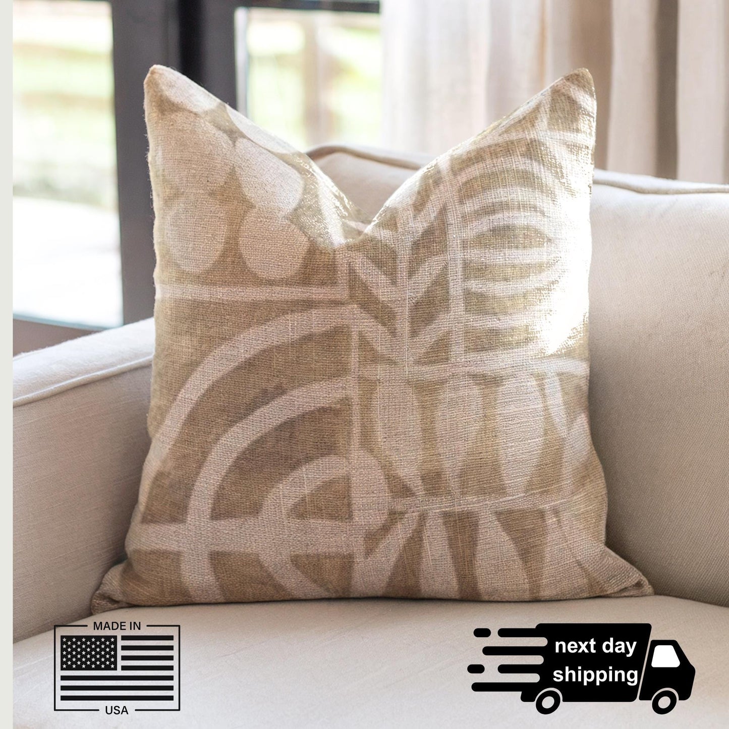 Boho Woven Pillow - Modern Minimalist Decorative Throw Cushion | Hygge Home Accent