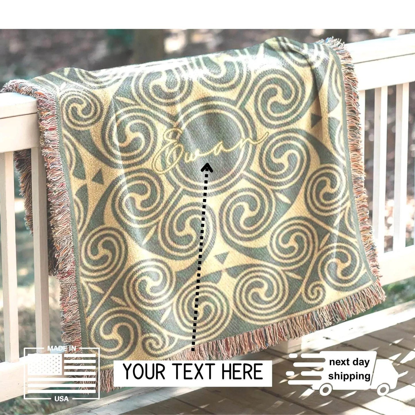 Celtic Cotton Throw Blanket – Woven Cotton Blanket With Fringed Edge, Soft Breathable Fabric - timelessbohochic.com