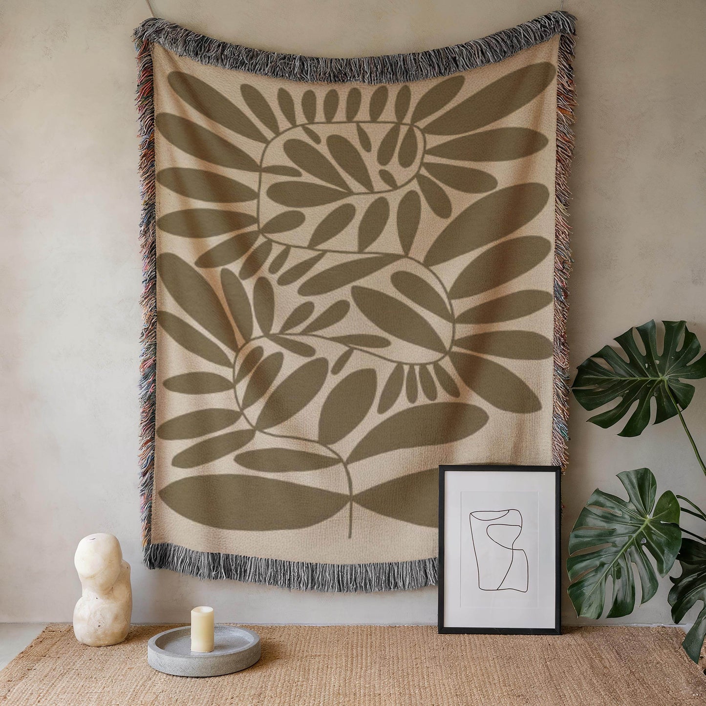 Scandi Woven Wall Hanging – Mid Century Modern Decor | Cozy Home Accent Piece - timelessbohochic.com
