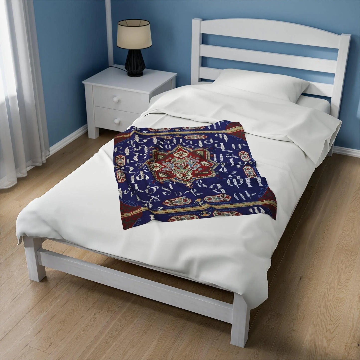 Armenian Plush Blanket – Personalized Velveteen Throw With Armenian Alphabet Design