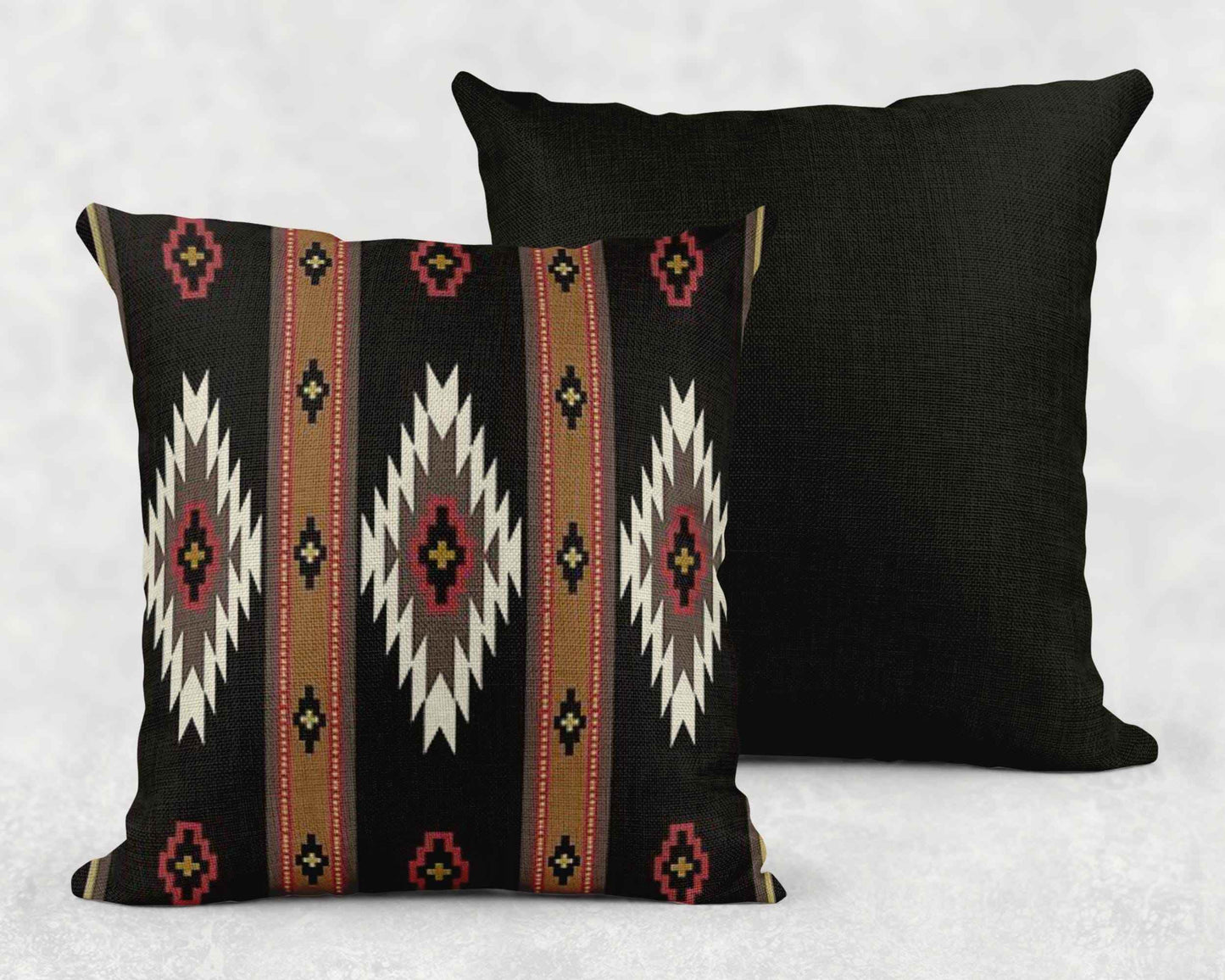 Boho Navajo Throw Pillow - Colorful Ikat Pattern Decorative Couch Pillow - timelessbohochic.com