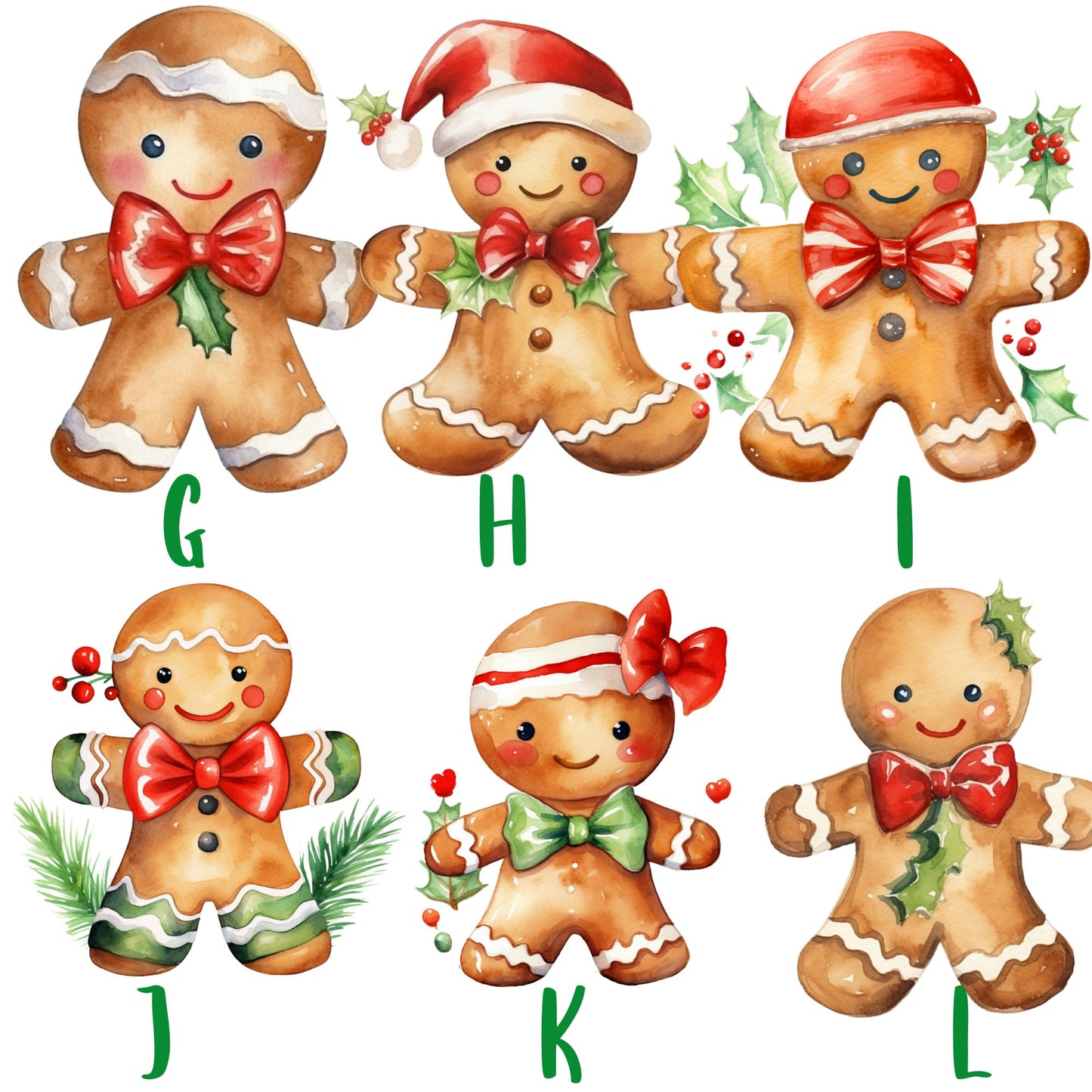 Personalized Christmas Stocking – Custom Holiday Stocking with Cookie Design, Name & Color
