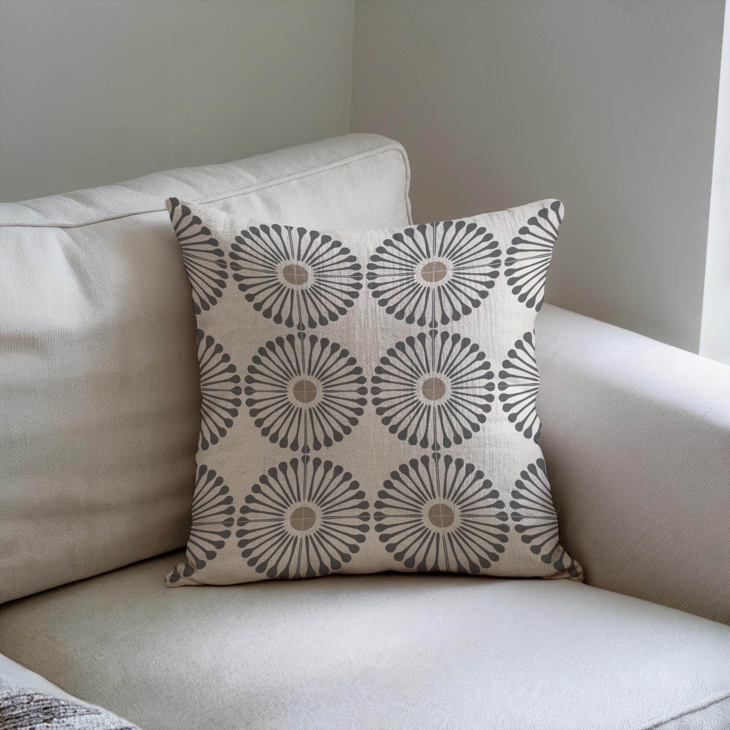 Woven Sunflower Pillow - Floral Decorative Cushion | Botanical Home Accent - timelessbohochic.com