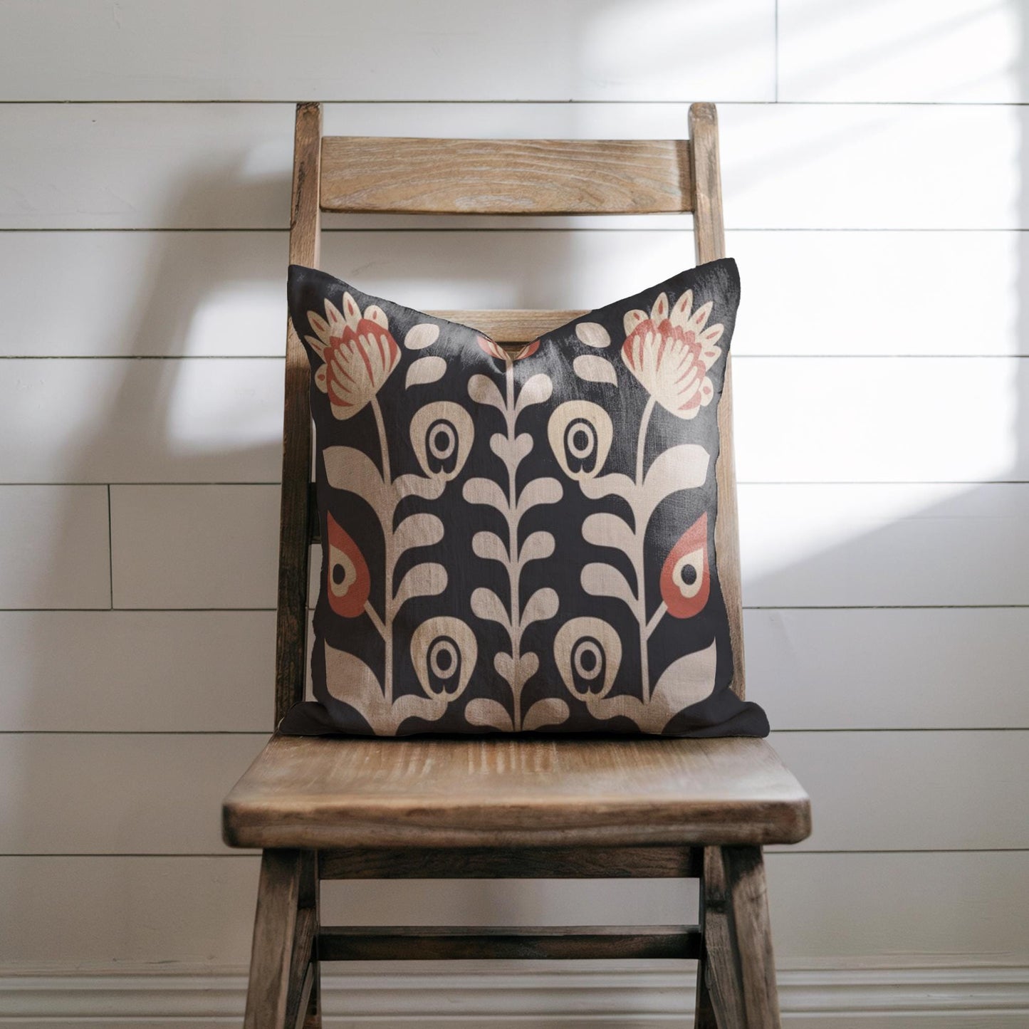 Matisse Inspired Pillow - Mid Century Cushion | Cotton Woven Floral Art Decor