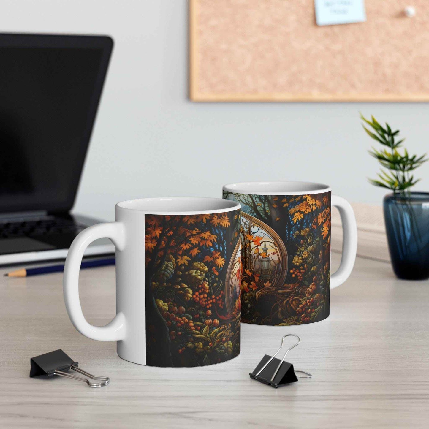 Pumpkin Patch Mug - Ceramic Fall Mug | Autumn Latte Cup | Cozy Rustic Pumpkin Design - timelessbohochic.com