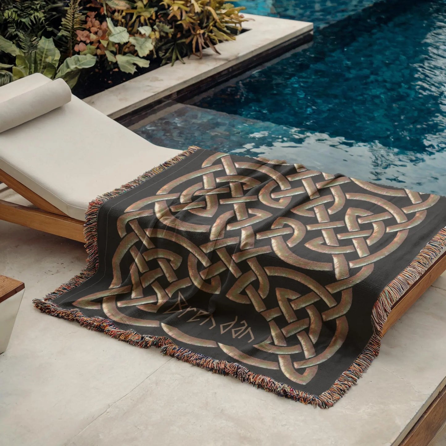 Celtic Woven Blanket – Irish Knotwork Throw | Custom Cotton Heritage Bedspread