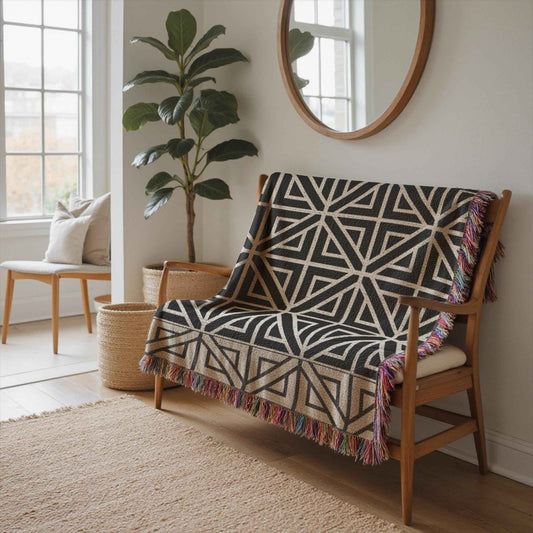 Transform Small Spaces with Throw Blankets for Small Spaces - timelessbohochic.com