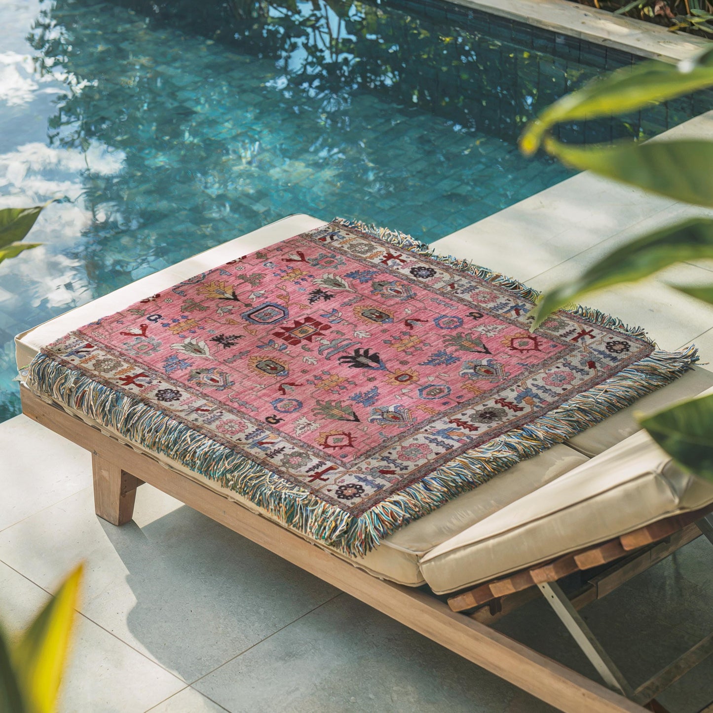 Moroccan Boho Blanket – Soft Woven Cotton Throw | Fringed Decorative Coverlet