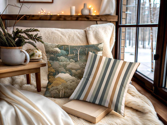 Tapestry Inspired Pillow - Sofa Bed Pillow with Armchair Cushion Cover & Soft Polyester Filling - timelessbohochic.com