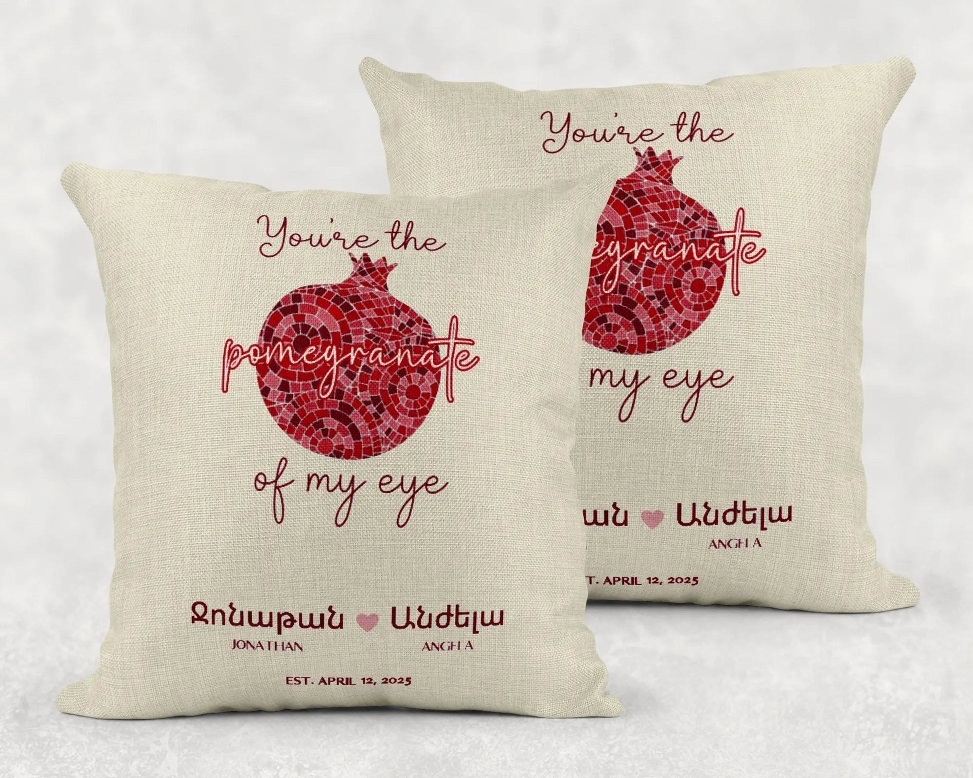 Armenian Wedding Pillow – Woven Throw Decorative Cushion | Handmade Floral Design
