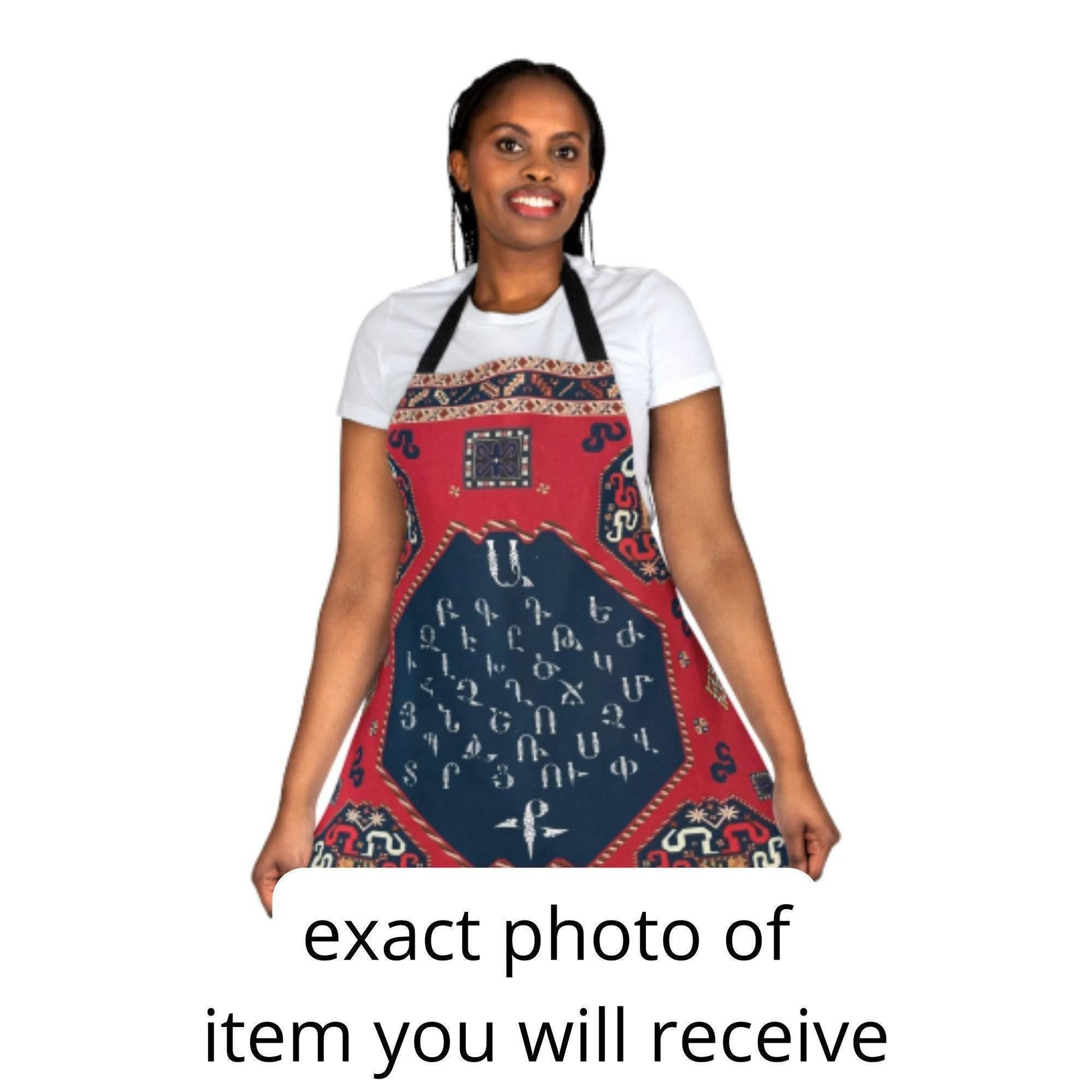 Armenian Alphabet Apron – Cultural Kitchen Apparel | Durable, Stylish Cooking Apron Gift