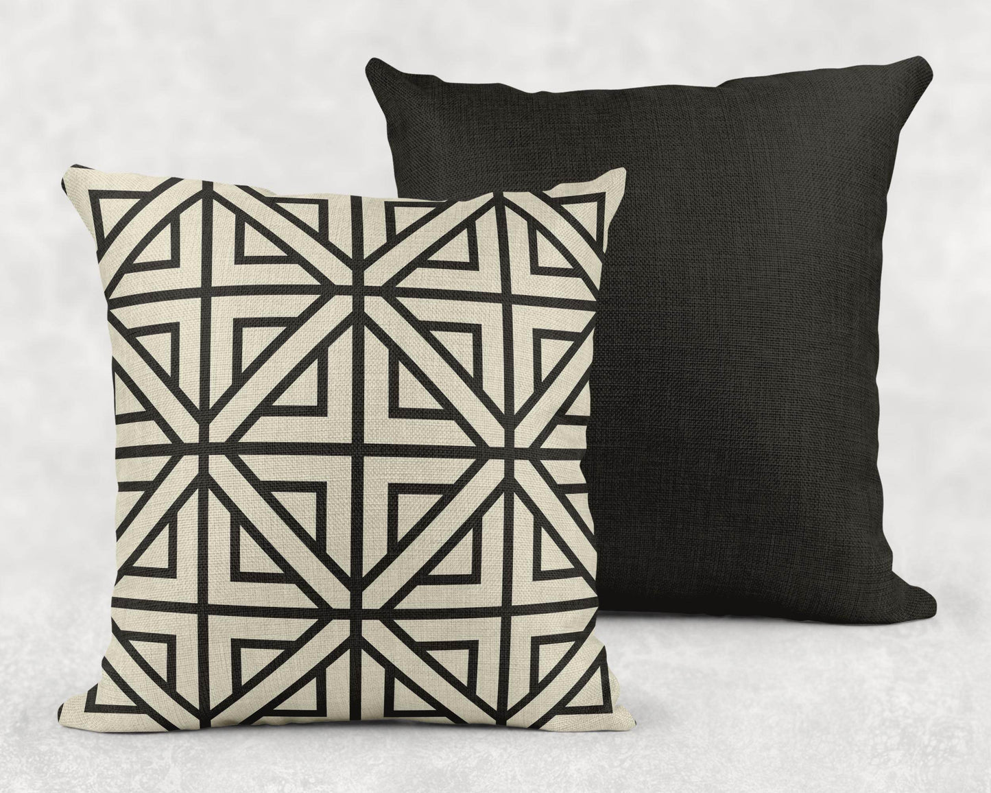 Geometric Pillowcase - Modern Throw Pillow With Patterned Cushion Cover - timelessbohochic.com
