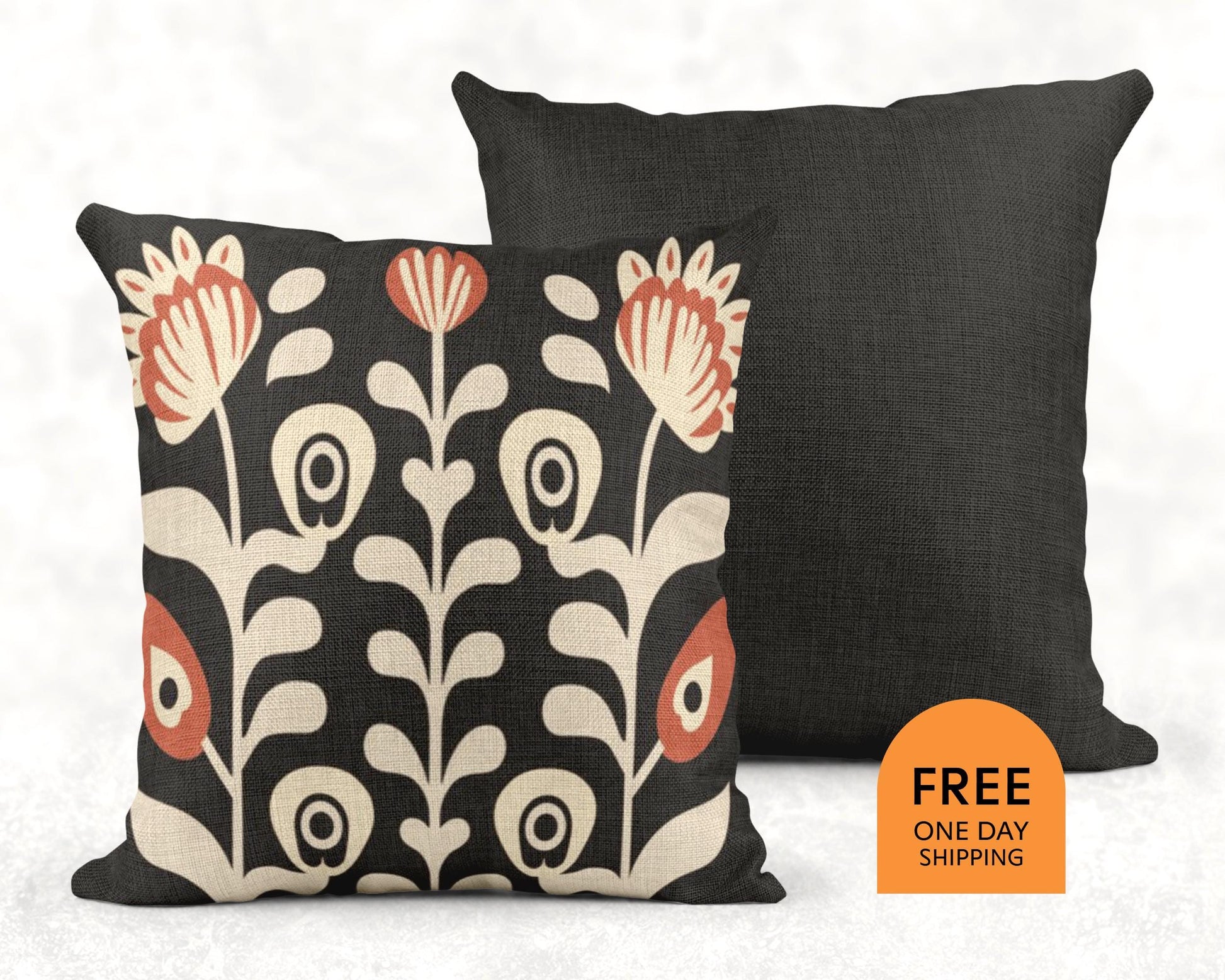 Matisse Inspired Pillow - Mid Century Cushion | Cotton Woven Floral Art Decor