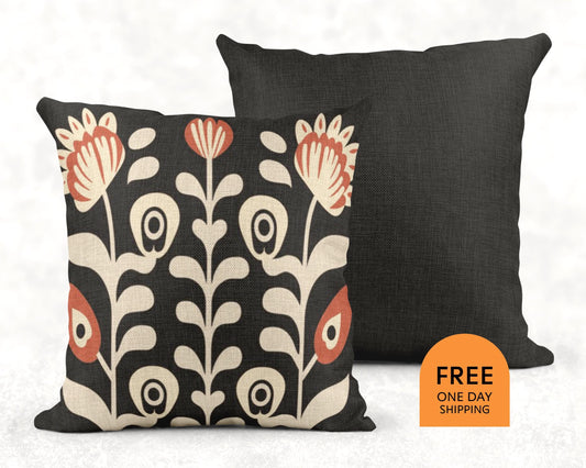 Matisse Inspired Pillow - Mid Century Cushion | Cotton Woven Floral Art Decor