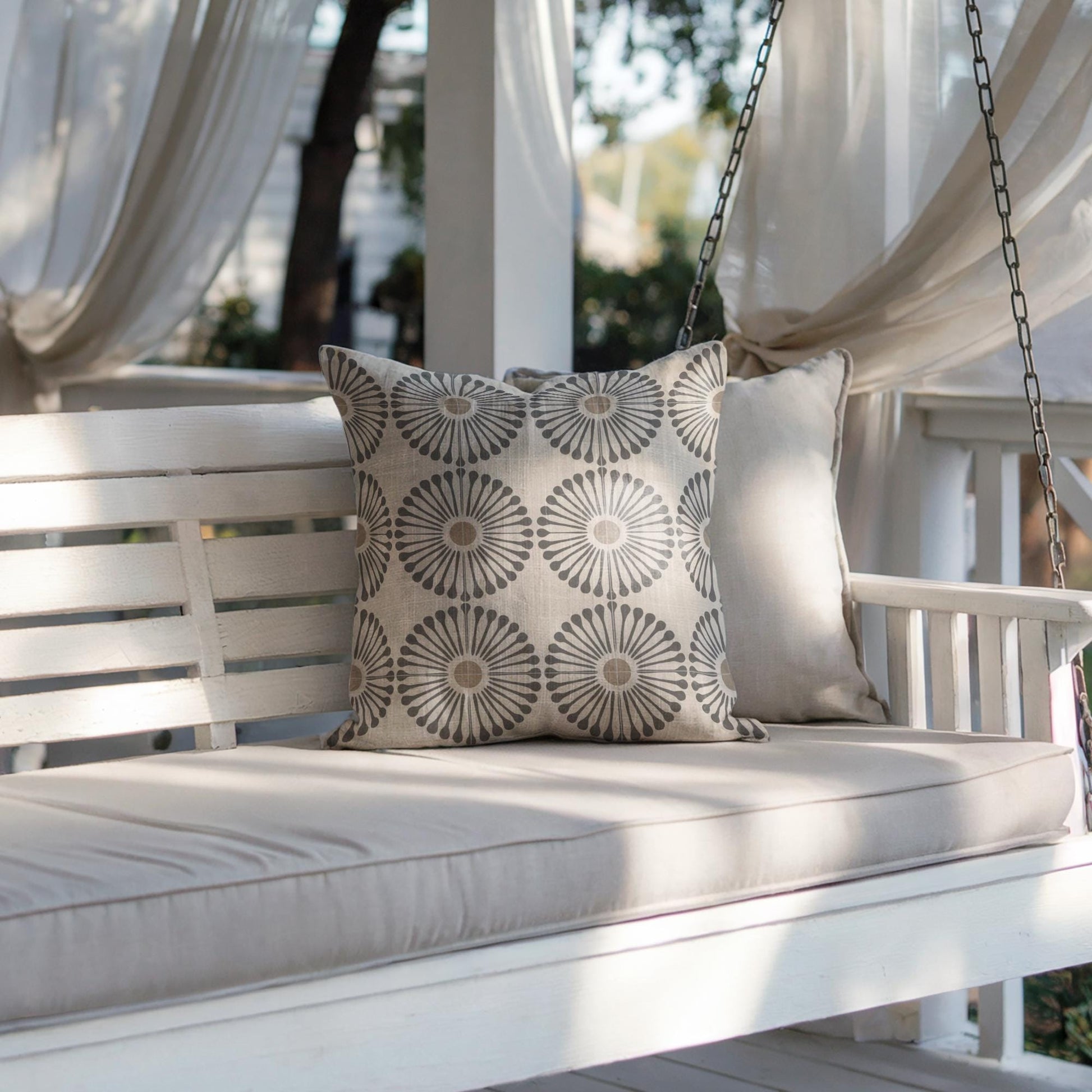 Woven Sunflower Pillow - Floral Decorative Cushion | Botanical Home Accent