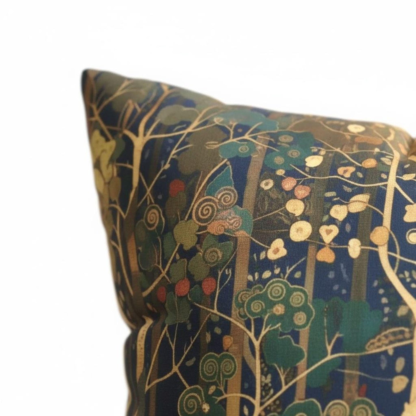 Scandinavian Inspired pillow cover with woven pattern styled on a sofa or bed