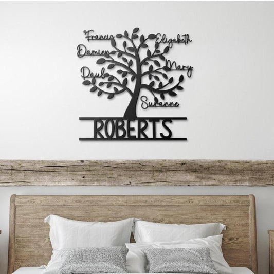 Personalized Family Tree Plaque - Custom Metal Sign | Heritage Home Decor