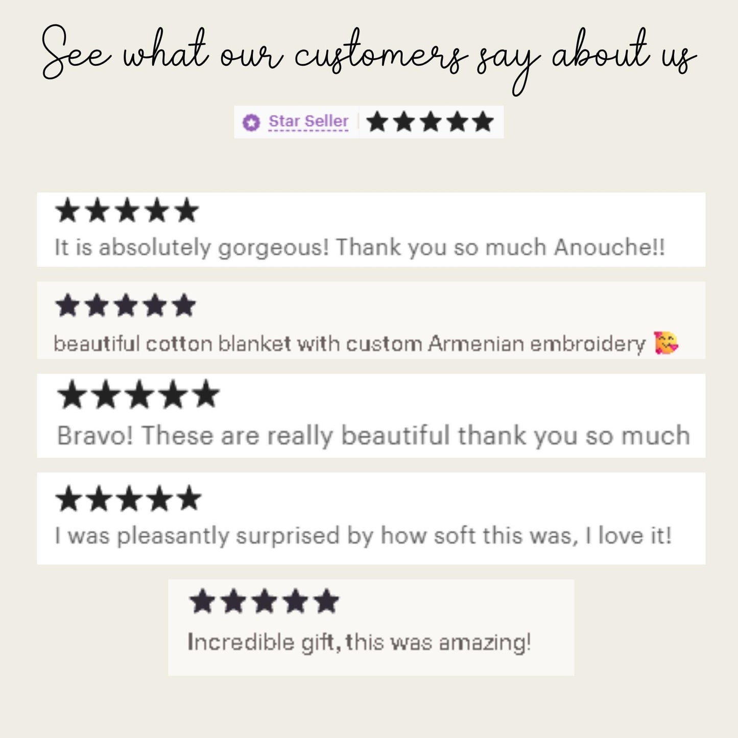 Customer review collage