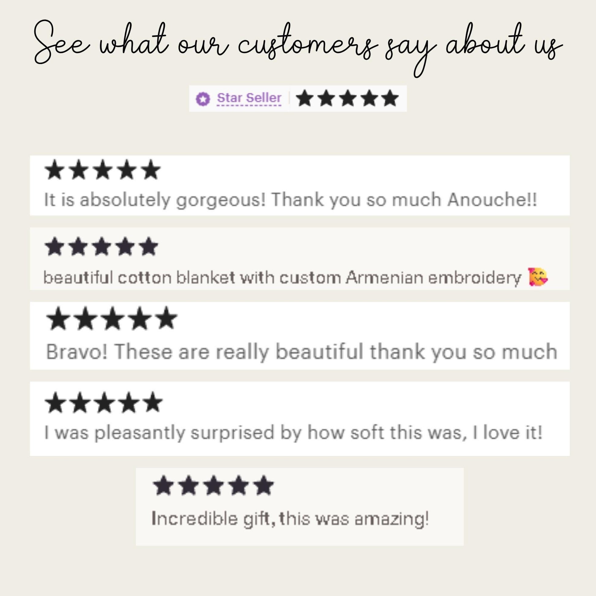 Customer review collage