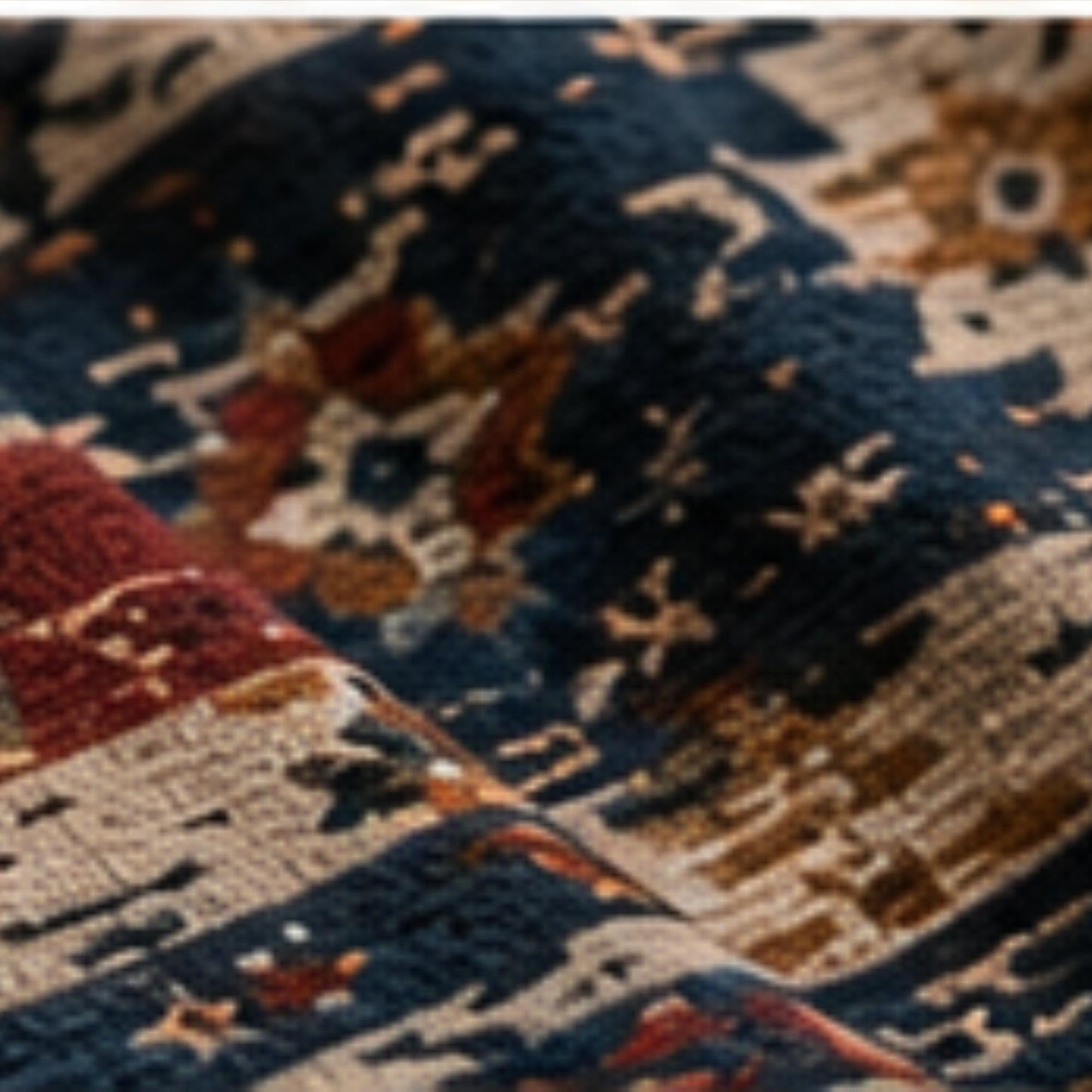 Southwestern woven blanket with geometric pattern styled for layered home decor