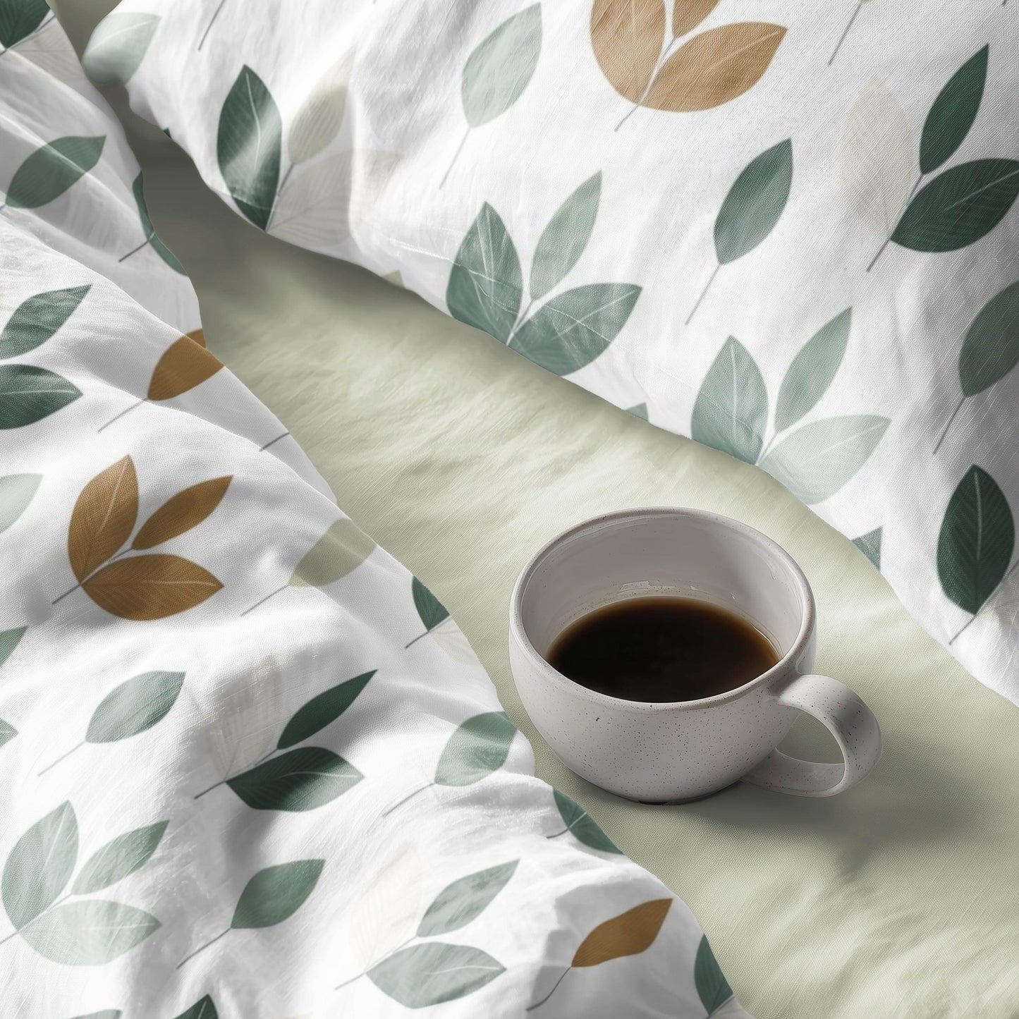 Fall Decor Duvet Cover | Leaf Design Bedding Set - Soft Breathable Polyester 3-Piece Bedspread - timelessbohochic.com