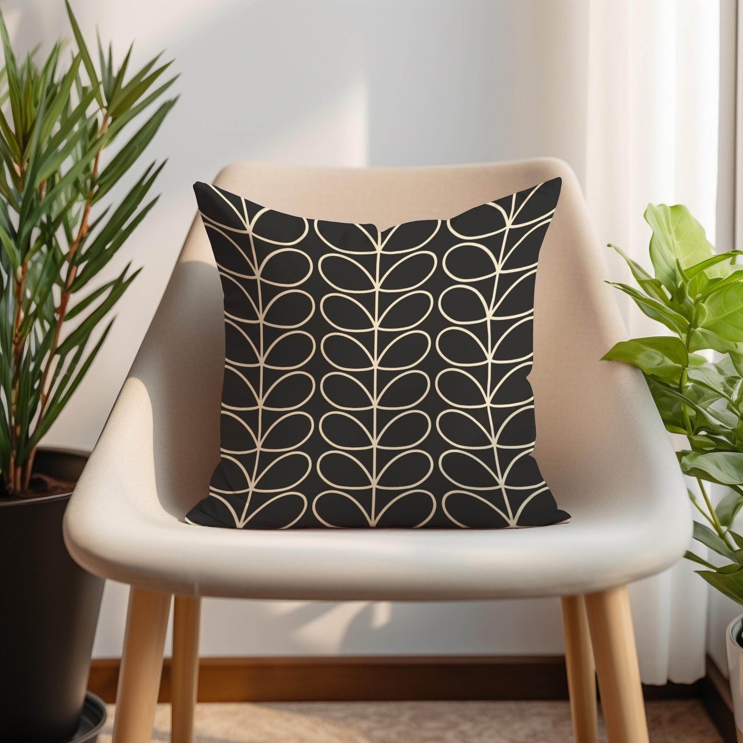 Modern Throw Pillow - Geometric Patterned Cushion With Cotton Pillow Insert - timelessbohochic.com