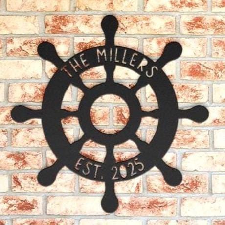 Personalized Boat Rudder Sign - Custom Nautical Wall Decor | Coastal Home Gift