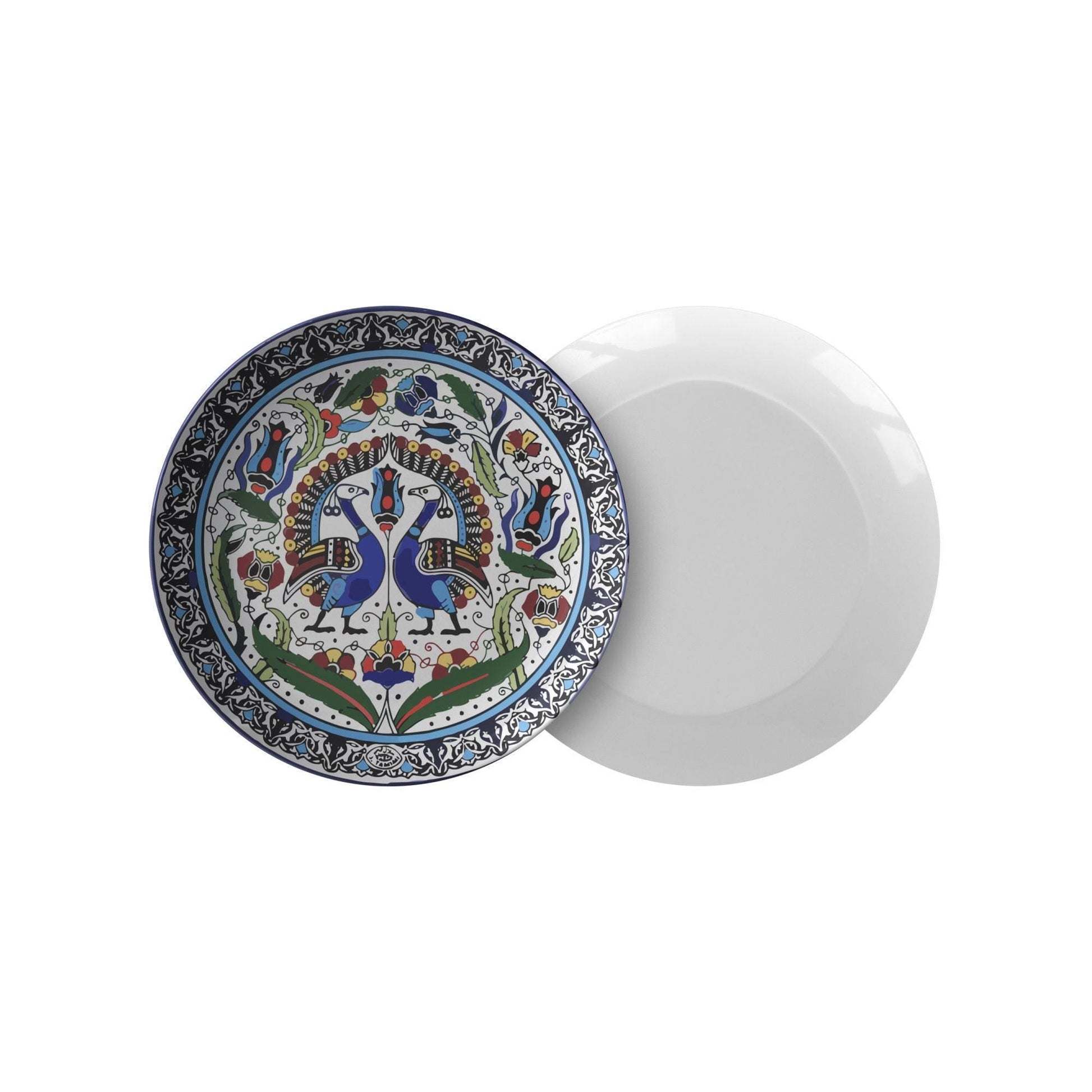 Armenian Peacocks Tableware – Handmade Bone China Plates | Traditional Armenian Dishware Set
