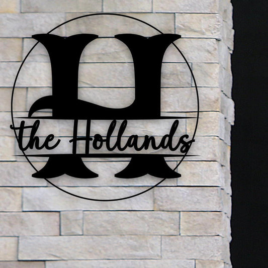 Custom Metal Sign - Personalized Door Plaque | Outdoor Waterproof Family Name Decor