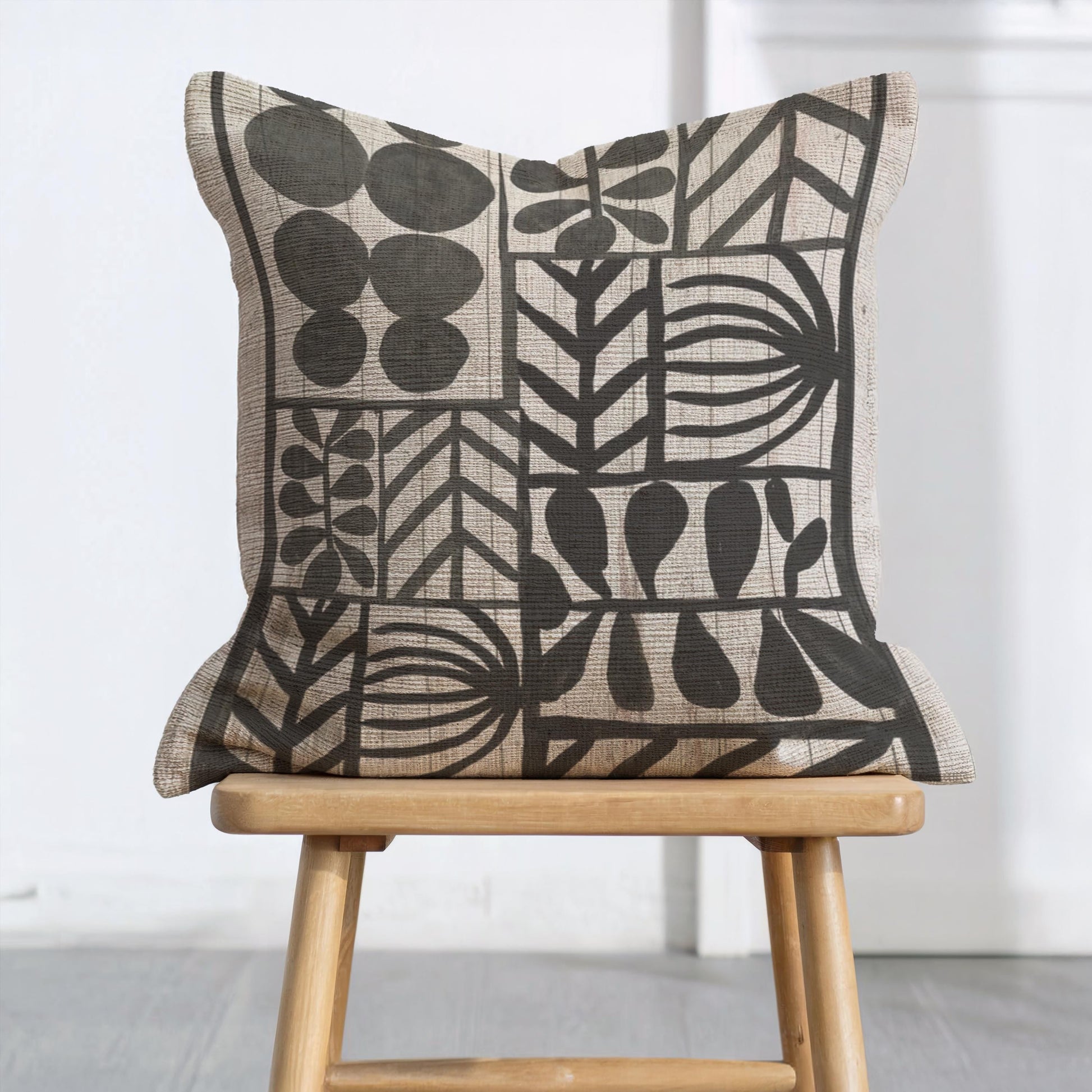 Geometric Throw Pillow - Black White Pillow | Modern Decorative Cushion, Minimalist Home Decor