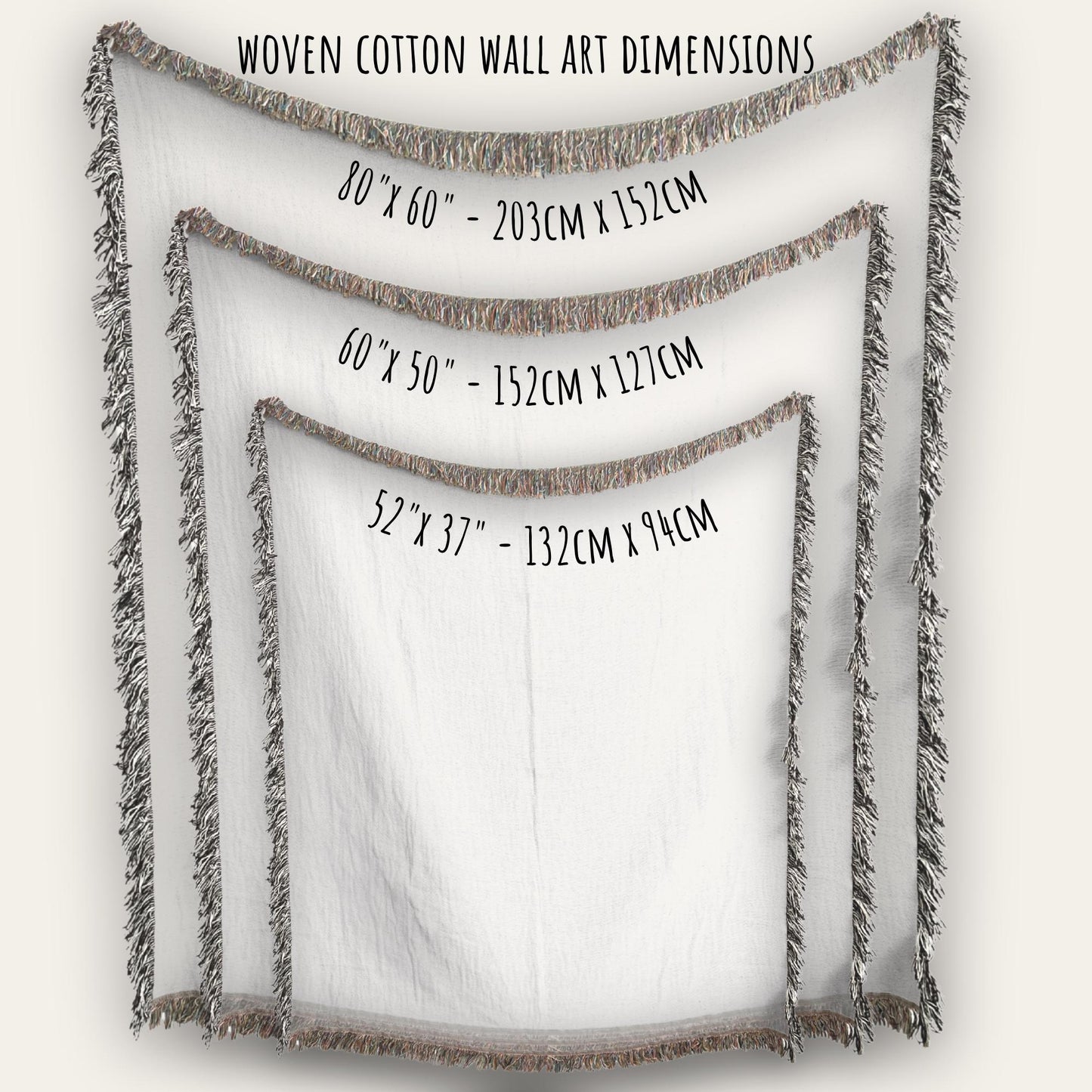 Navajo Pattern Tapestry - Southwestern Woven Wall Hanging with Colorful Fringes