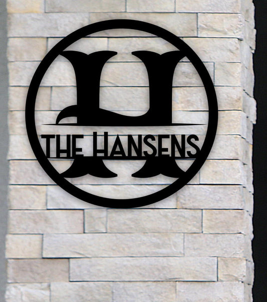 Personalized Metal Sign - Custom Family Name Outdoor Wall Decor & Lawn Art