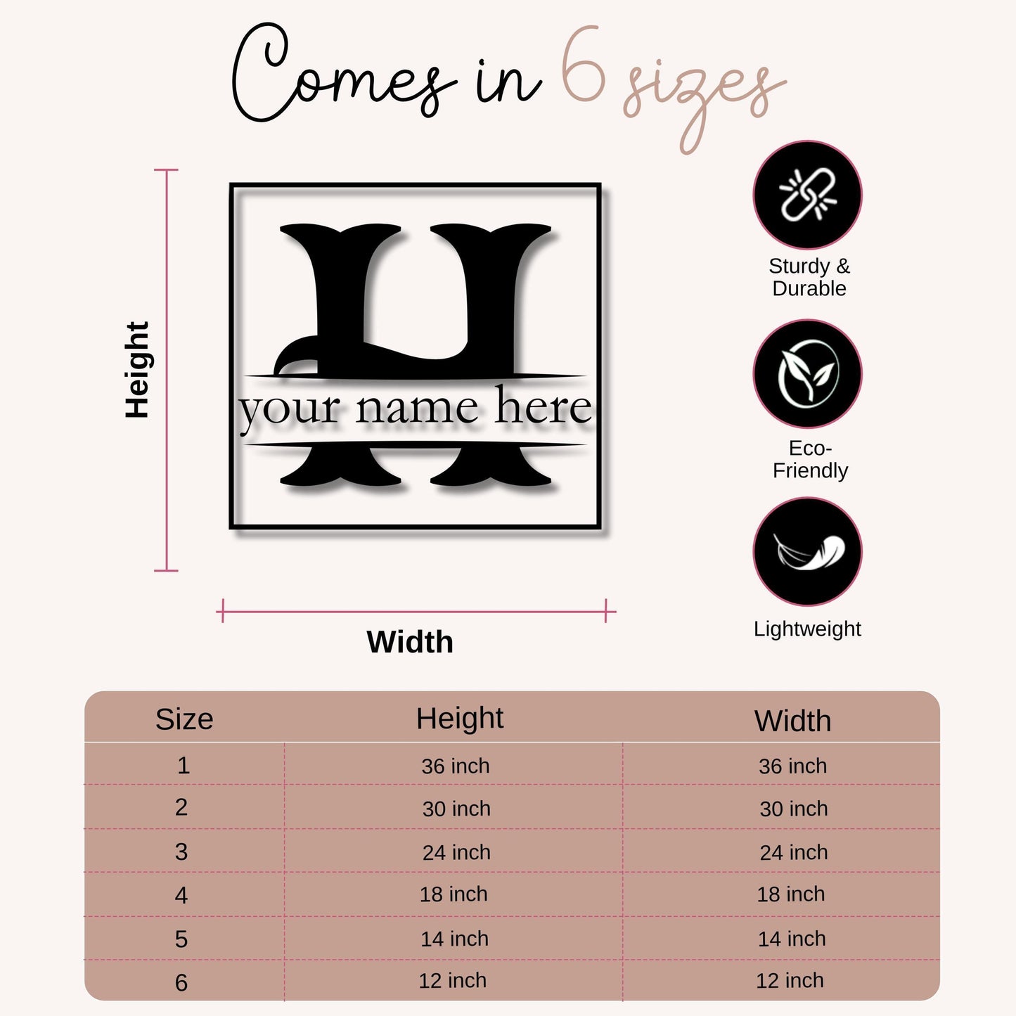 Personalized Metal Sign - Custom Name Plaque | Waterproof Outdoor Wall Decor