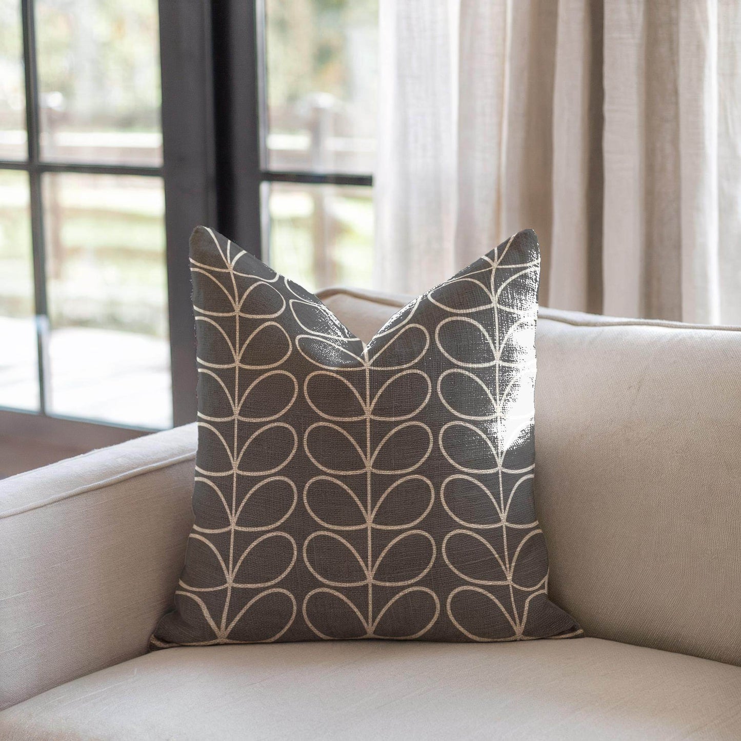 Modern Throw Pillow - Geometric Patterned Cushion With Cotton Pillow Insert - timelessbohochic.com