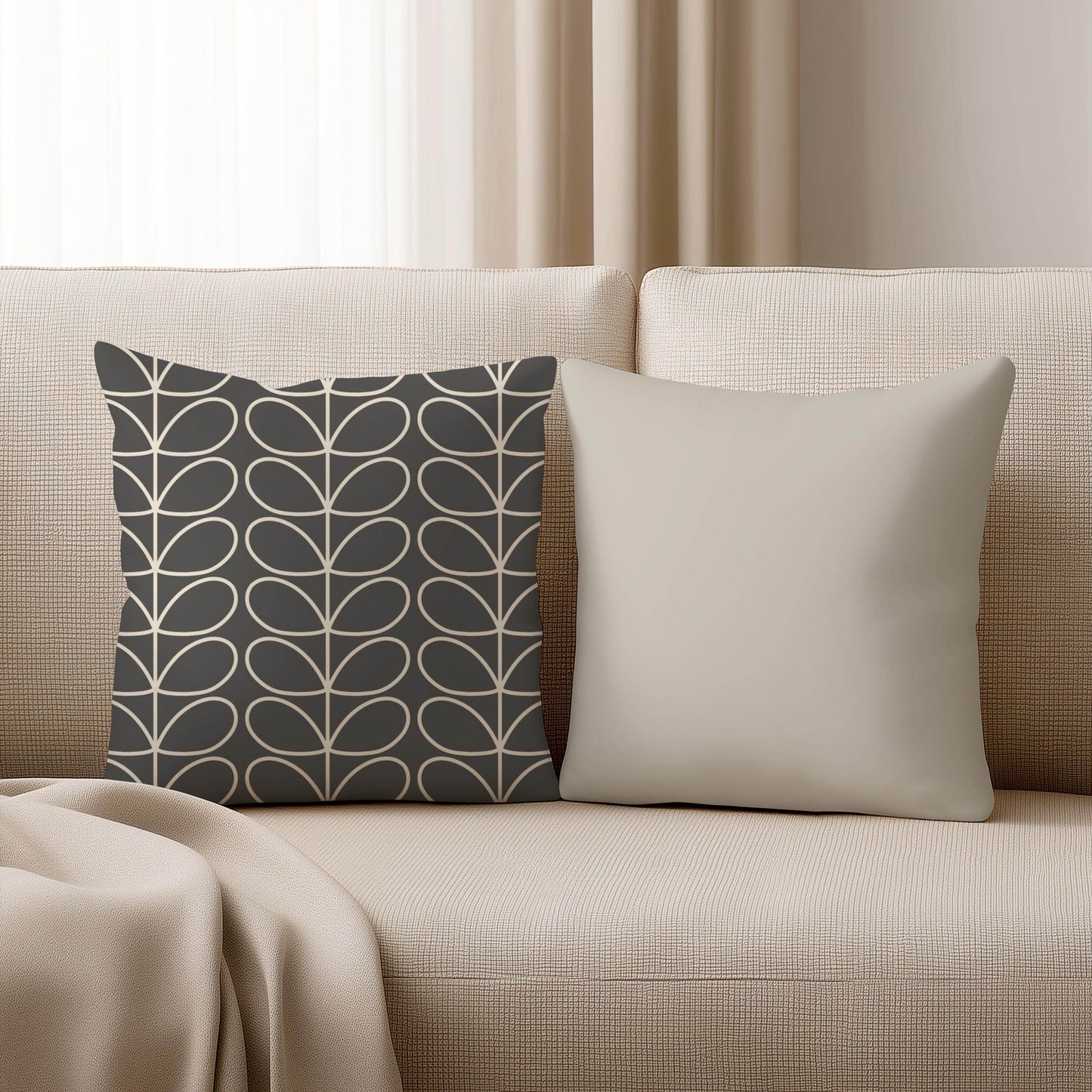 Modern Throw Pillow - Geometric Patterned Cushion With Cotton Pillow Insert - timelessbohochic.com