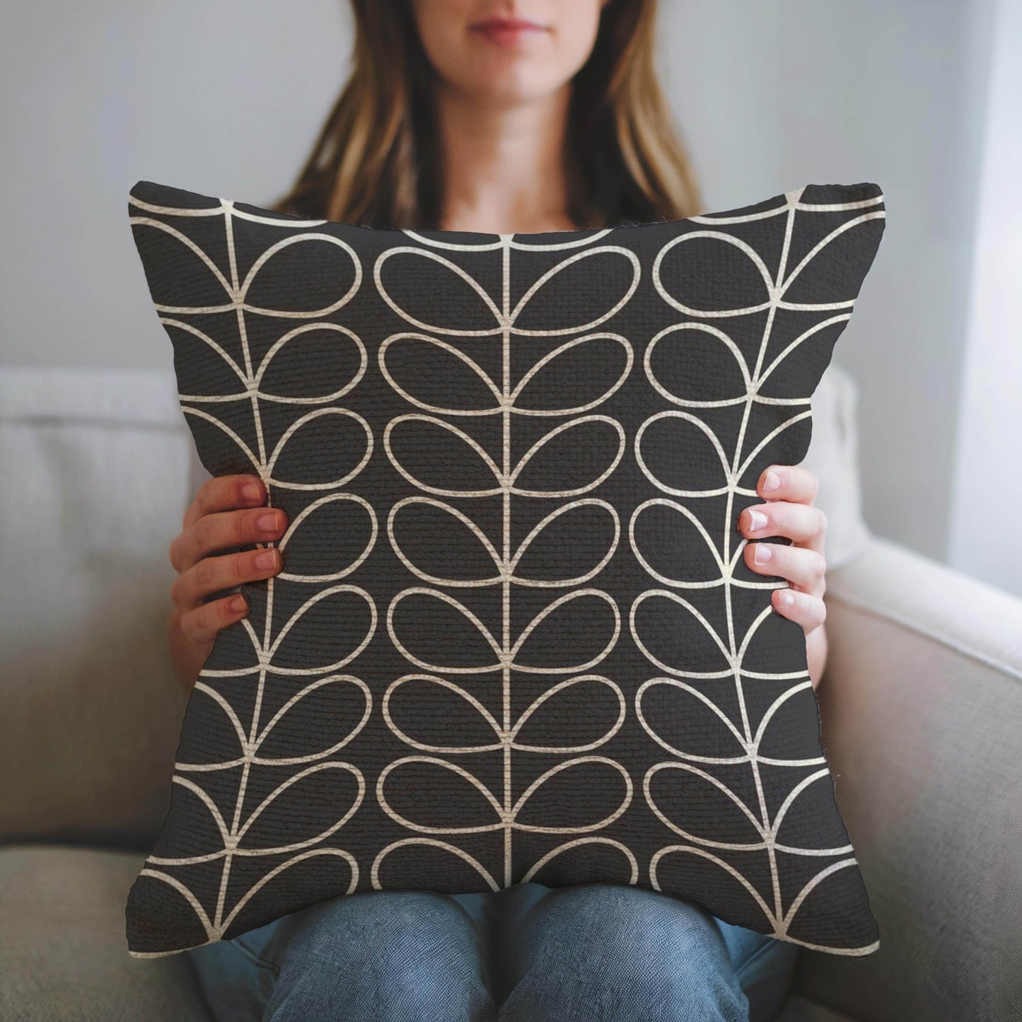 Modern Throw Pillow - Geometric Patterned Cushion With Cotton Pillow Insert - timelessbohochic.com