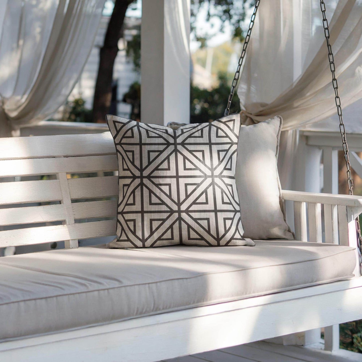 Geometric Pillowcase - Modern Throw Pillow With Patterned Cushion Cover - timelessbohochic.com