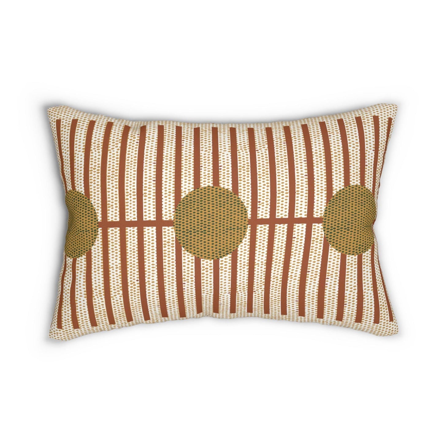 Scandinavian Inspired throw pillow with geometric pattern styled on a sofa or bed