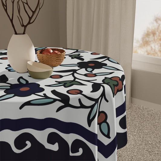 Armenian Tablecloth - Iznik Turkish Pattern Table Cover | Boho Home Decor Gift