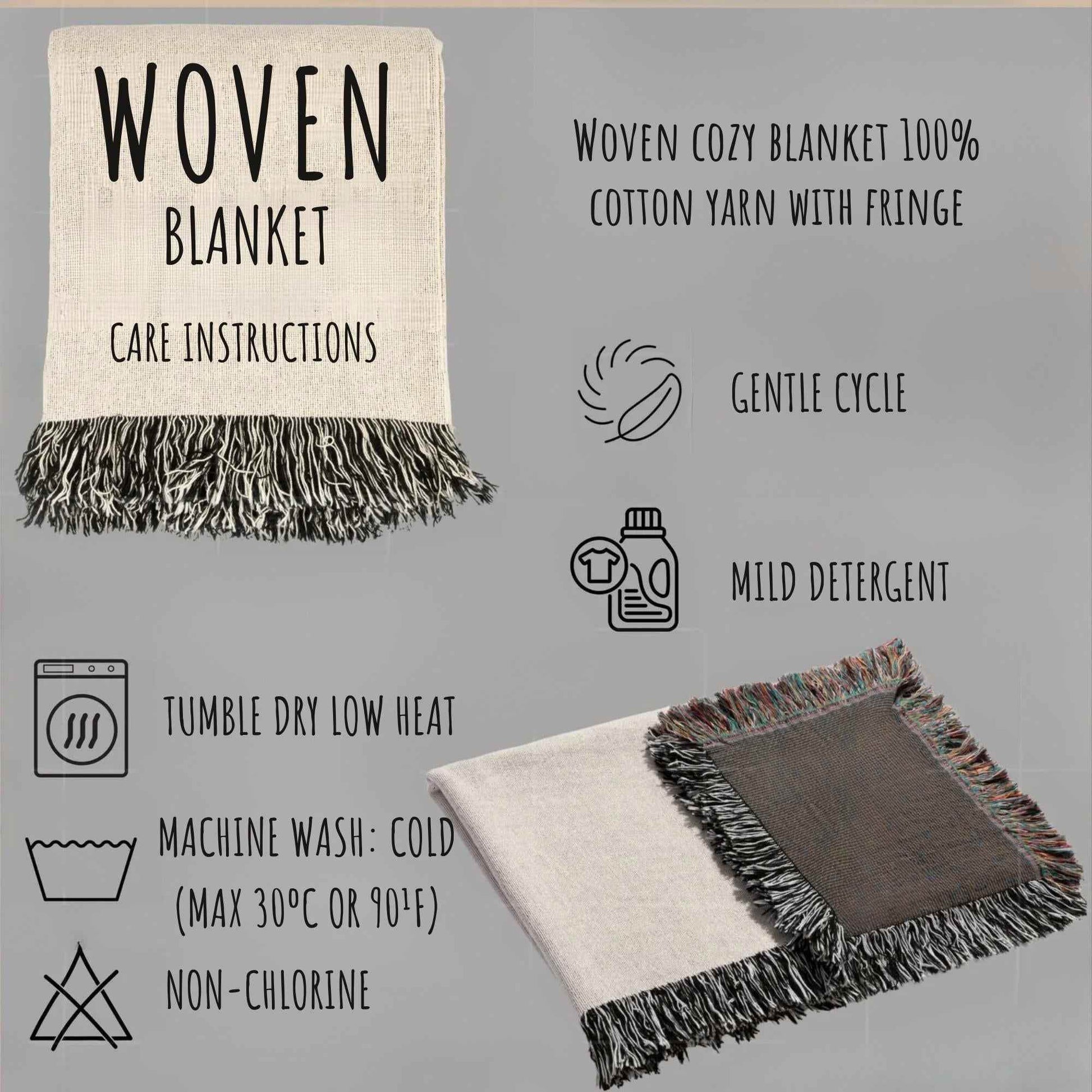 Southwestern Throw Blanket - Cozy Boho Sofa Wrap With Tribal Pattern & Colorful Fringed Edges - timelessbohochic.com