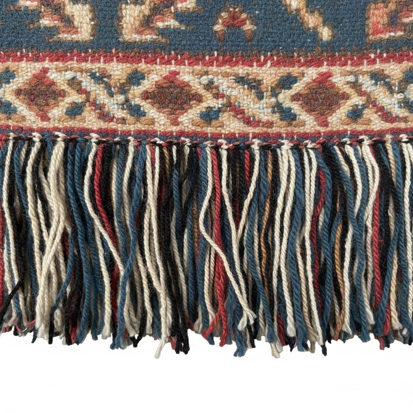 Modern Geometric woven blanket with geometric pattern styled for layered home decor