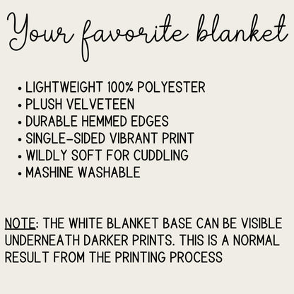Armenian alphabet plush blanket, letters in red, blue, gold and green on cream