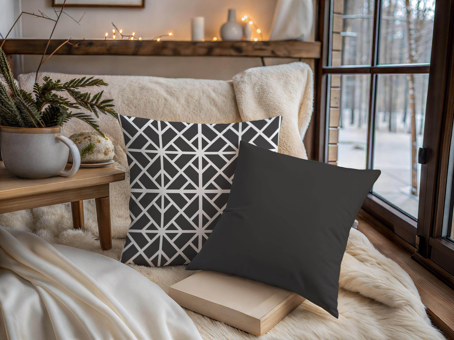 Modern Throw Pillow - Geometric Pattern Cushion | Double Sided Cotton Sofa Cushion - timelessbohochic.com