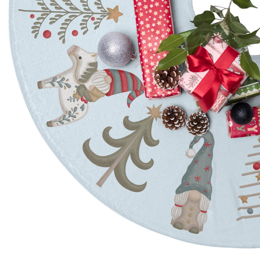 Christmas Tree Skirt - Nordic Holiday Decor | Scandinavian Soft Fleece Skirt