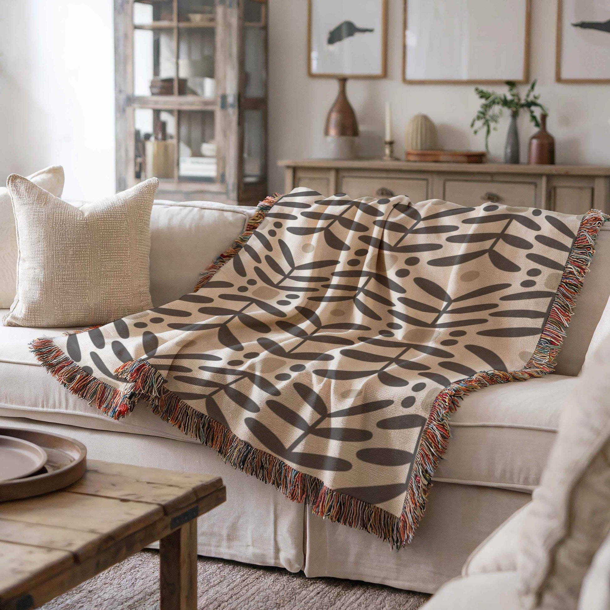 Minimalist Bedding Set – Accent Pillow & Sofa Throw Blanket | Scandinavian Style Decor - timelessbohochic.com