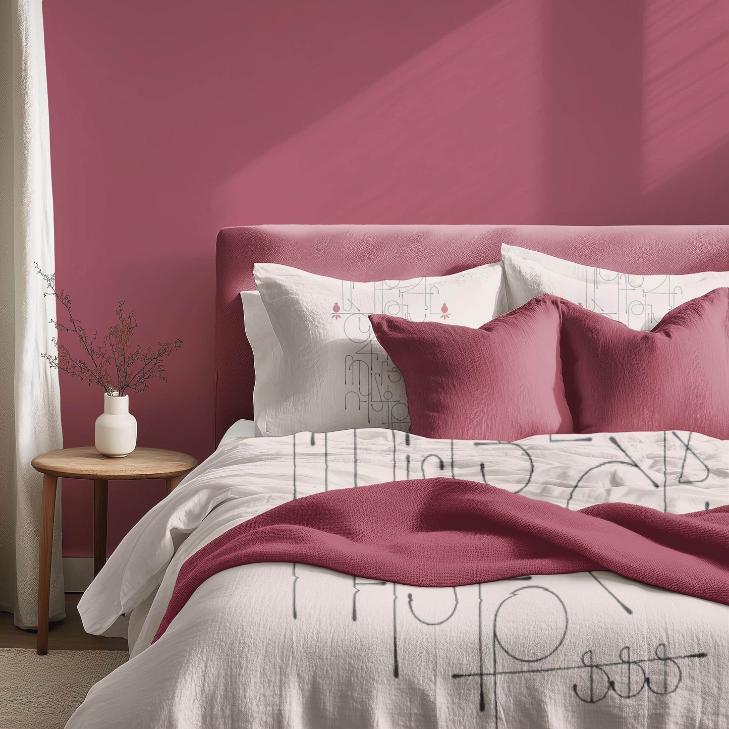 Armenian Duvet Cover - Alphabet Bedding Set With Haykakan Pattern & Cultural Motifs - timelessbohochic.com