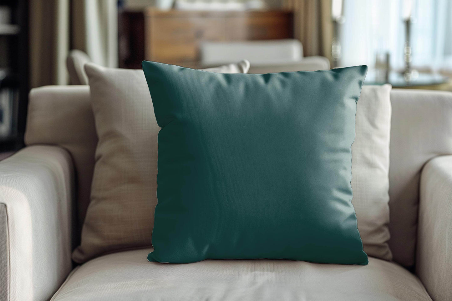 Art Deco Pillow – Woven Cotton Cushion with Insert | Elegant Forestcore Design - timelessbohochic.com