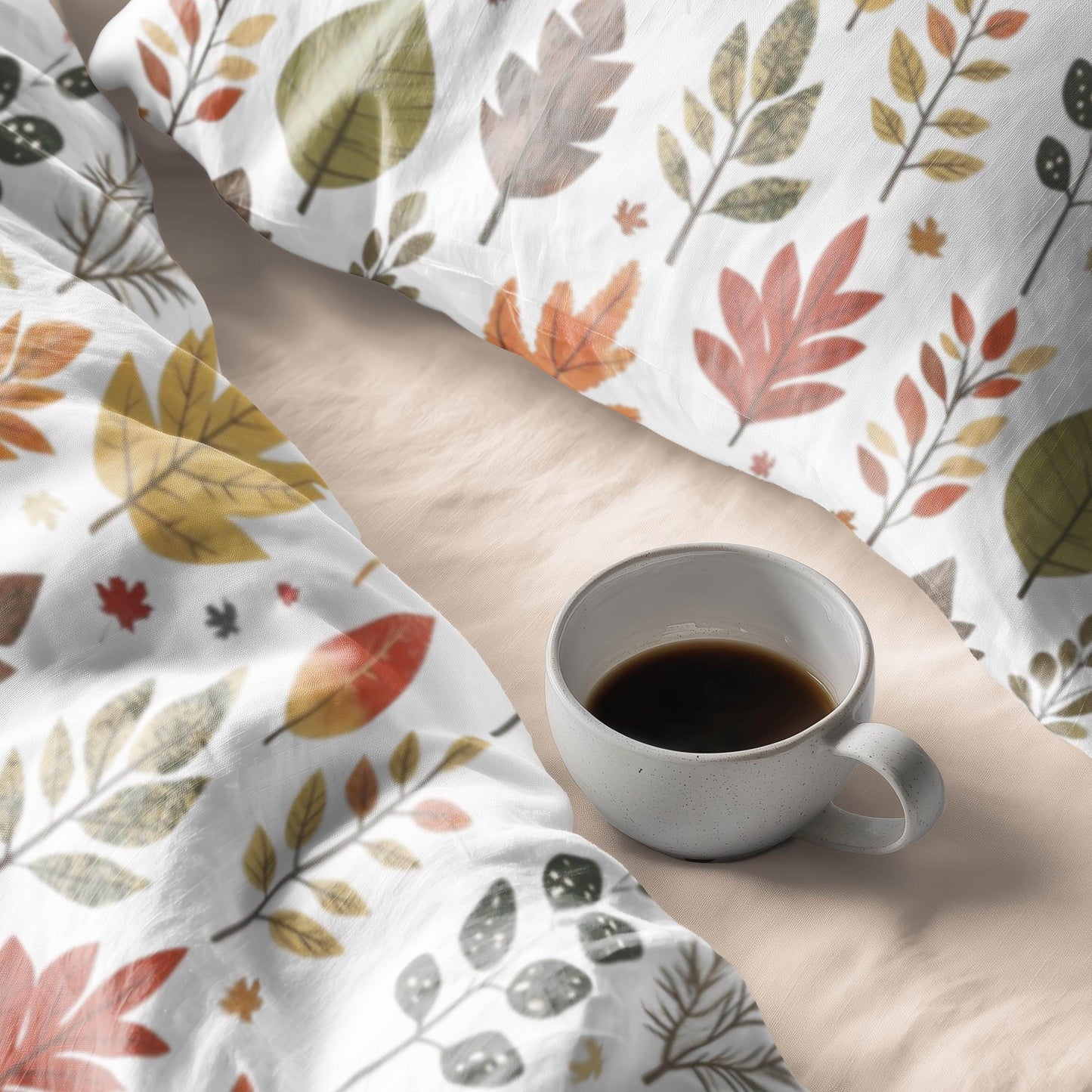 Fall Decor Bedding Set – Harvest Duvet Cover & Leaf Pattern Bedspread, Soft Breathable 3 Piece Set - timelessbohochic.com